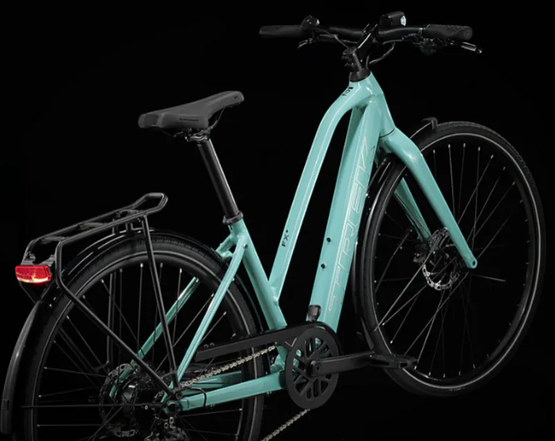 Trek FX+ 2 Stagger Electric Hybrid Bike 2025 in Blue Sage-2